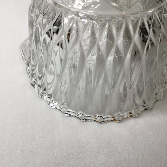 Indiana Tiara Diamond Point Clear Glass Creamer Pitcher - Picture 4 of 5